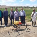 تکنولوژی در خدمت امنیت غذایی؛ مبارزه هوایی با آفات غلات در مزارع قم با بهره‌گیری از پهپادها