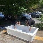 برپایی موکب خدمت‌رسانی سازمان جهاد کشاورزی در مسیر بدرقه رهبر شهید