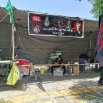موکب خدمت‌رسانی سنگر سازان بی سنگر سازمان جهاد کشاورزی در مسیر بدرقه رهبر شهید